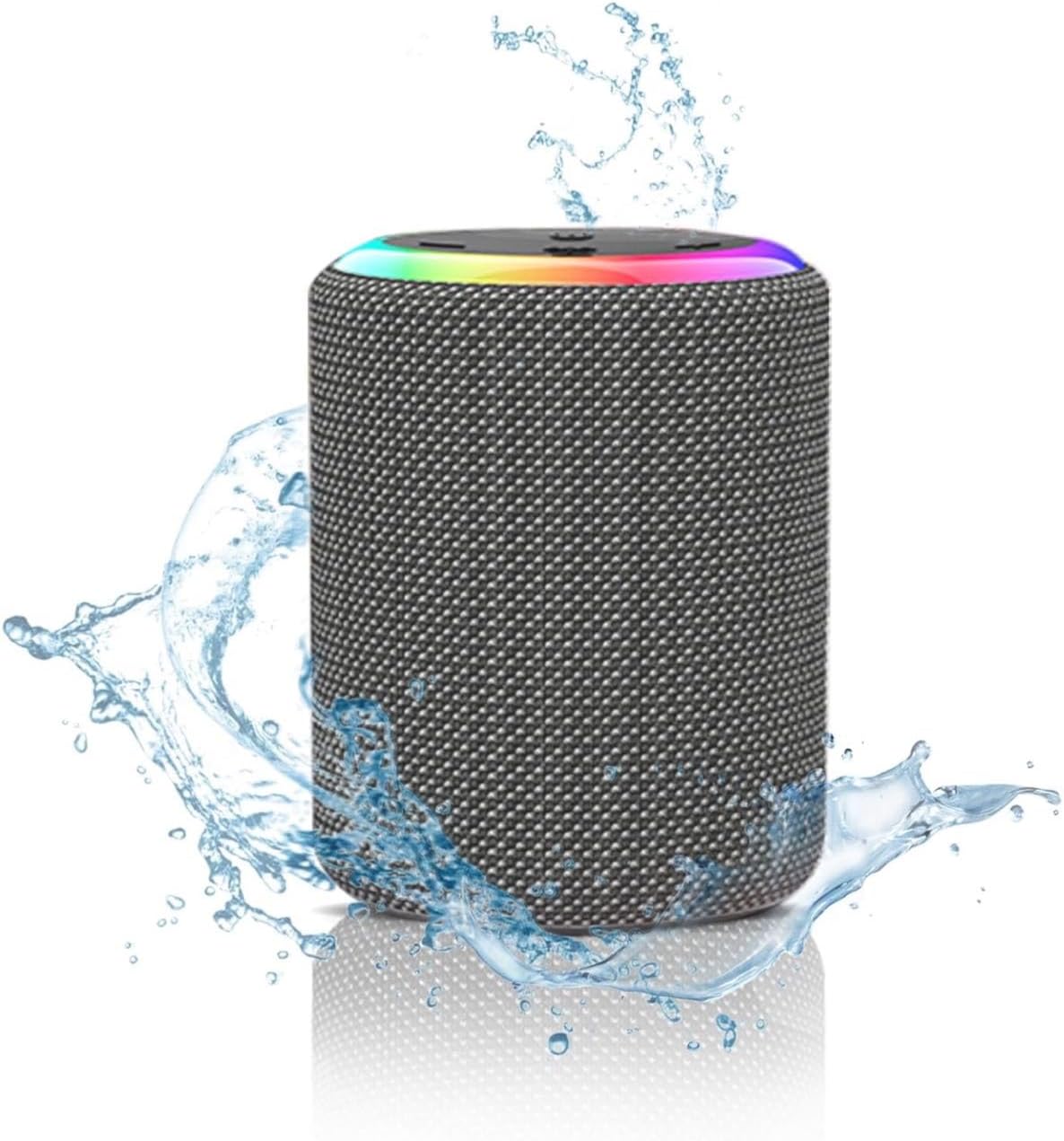 Bluetooth Speaker, Wireless Speaker, Small, HIFI Sound Quality, Loud Volume, Portable Speaker (2025 New Upgrade), Bluetooth 5.3, LED Light, Type-C Charging, IPX7 Waterproof, AUX Compatible, Built-in