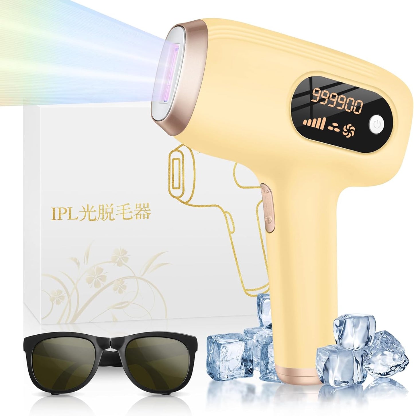 Epilator [2024 New, Salon Grade] IPL Optical Hair Removal Technology, 990,000 Rounds 5 Levels, Cold Sensation Epilator, VIO Compatible, Sapphire Cooling, Painless, Men's, Beard, Women's, High Output,