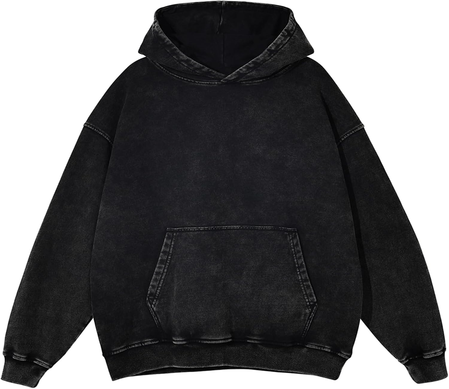 KEEPSHOWING Sudaderas con capucha de gran tamaño para hombre, estilo vintage, para parejas, con lavado ácido, sudaderas con capucha para hombre, ropa de calle