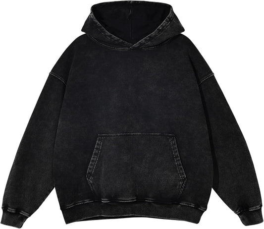 KEEPSHOWING Sudaderas con capucha de gran tamaño para hombre, estilo vintage, para parejas, con lavado ácido, sudaderas con capucha para hombre, ropa de calle