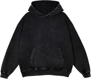 KEEPSHOWING Sudaderas con capucha de gran tamaño para hombre, estilo vintage, para parejas, con lavado ácido, sudaderas con capucha para hombre, ropa de calle