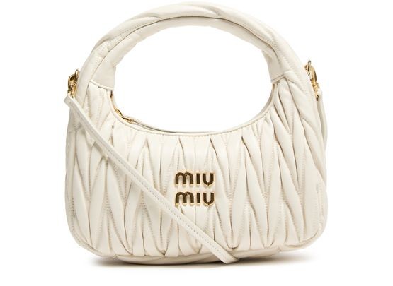 MIU MIU Wander quilted nappa leather hobo bag - Image 1