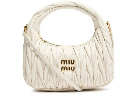 MIU MIU Wander quilted nappa leather hobo bag - Image 1