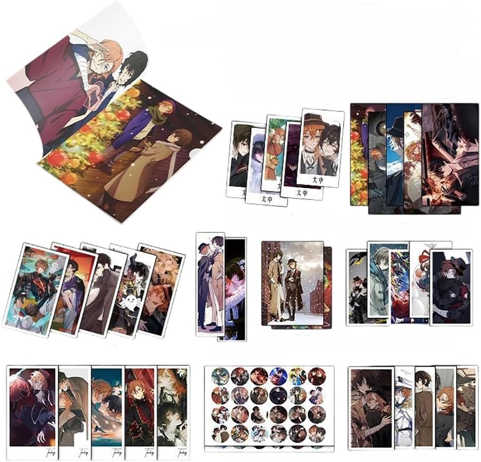 Bungo Stray Dogs Lucky Bag Goods 116/113 Piece Set Taisoki Nakahara Nakaya Picture Collection Can Badge Acrylic Stand Key Holder Goods Peripheral Decoration Figurine Cute Goods (B) [Parallel Import