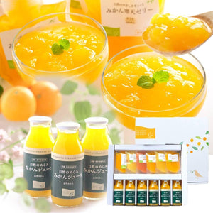 Miyamoto Orange Garden Gift Mandarin Juice, Jelly, Made in Japan, Ehime Product, Compare to Food, Assorted Set, Gift Box Included