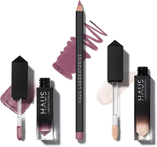 HAUS LABORATORIES HAUS of Collections 3 Piece All-Over Color, Lip Gloss, Lip Liner (HAUS of Rose B*tch)