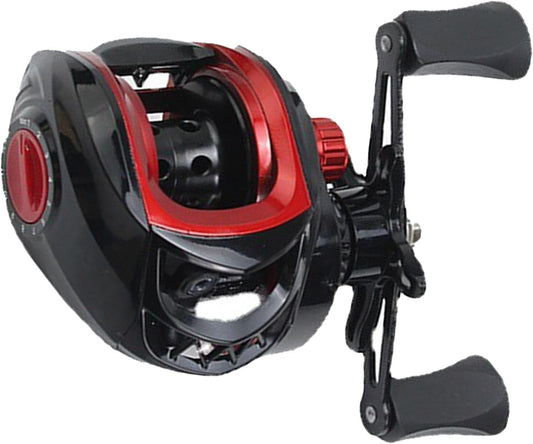 Baitcasting Fishing Reel, Baitcaster Reel, Metal Long Cast & Lightweight Baitcaster Reel with Explosion-proof Line Function for Saltwater and Freshwater Fishing