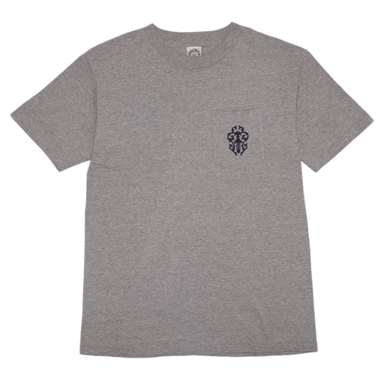 CHROME HEARTS 'HEATHER GREY' VINTAGE FLORAL DAGGER TEE