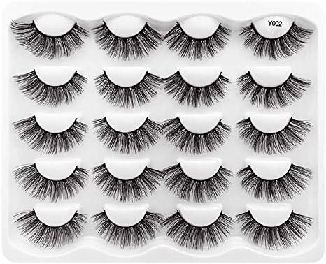 10 Pairs Y0 Series False Eyelashes, Dense, Recitals, Stage, Everyday Makeup, Natural, Long Eyelashes, Extensions, Fake Eyelashes! (Y002)