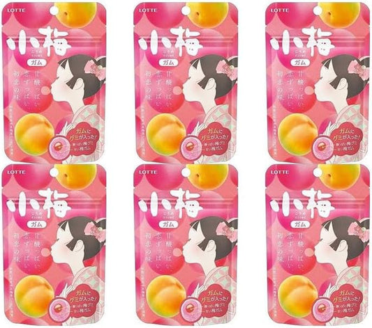 【グミ in ガム】小梅ガム グミ入り 26g 和歌山県産南高梅果汁使用 ソフトガム (【まとめ買い】6袋)