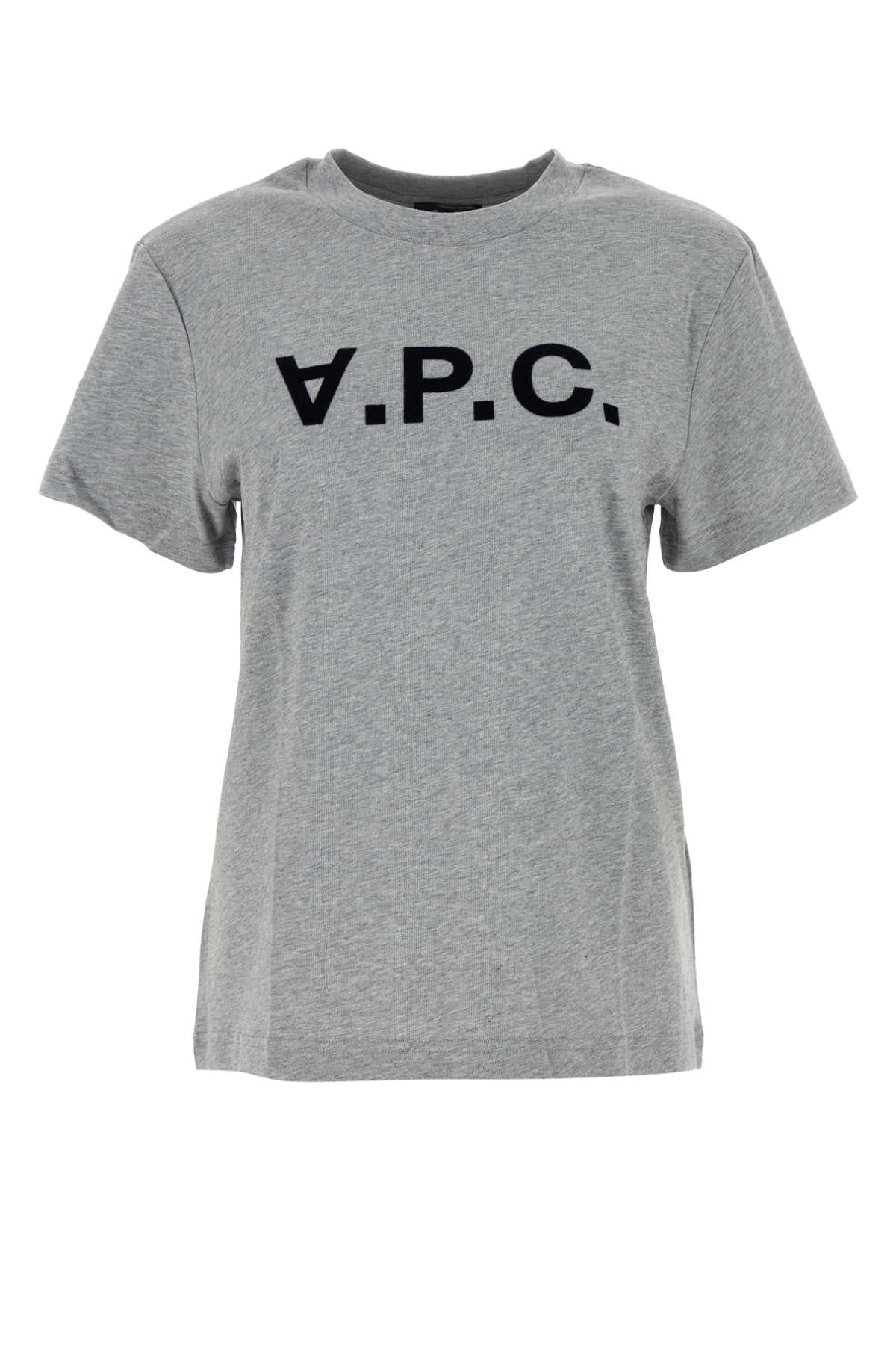 A.p.c. A.P.C.メランジュグレーコットンTシャツ - Image 1