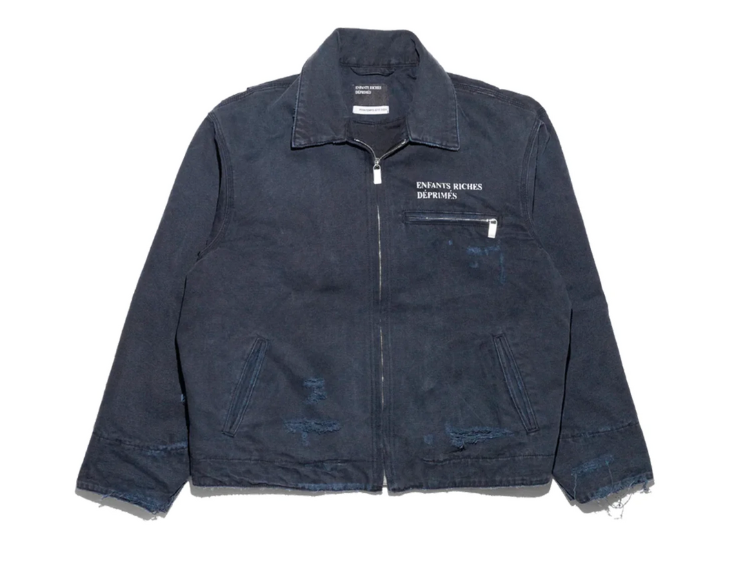 ENFANTS RICHES DÉPRIMÉS 'CLASSIC LOGO' DISTRESSED WORK JACKET
