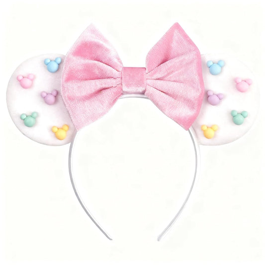 bianbaistar Colorida diadema de orejas de ratón inspirada en caramelos con purpurina brillante, perfecta para fiestas divertidas, eventos temáticos y celebraciones navideñas
