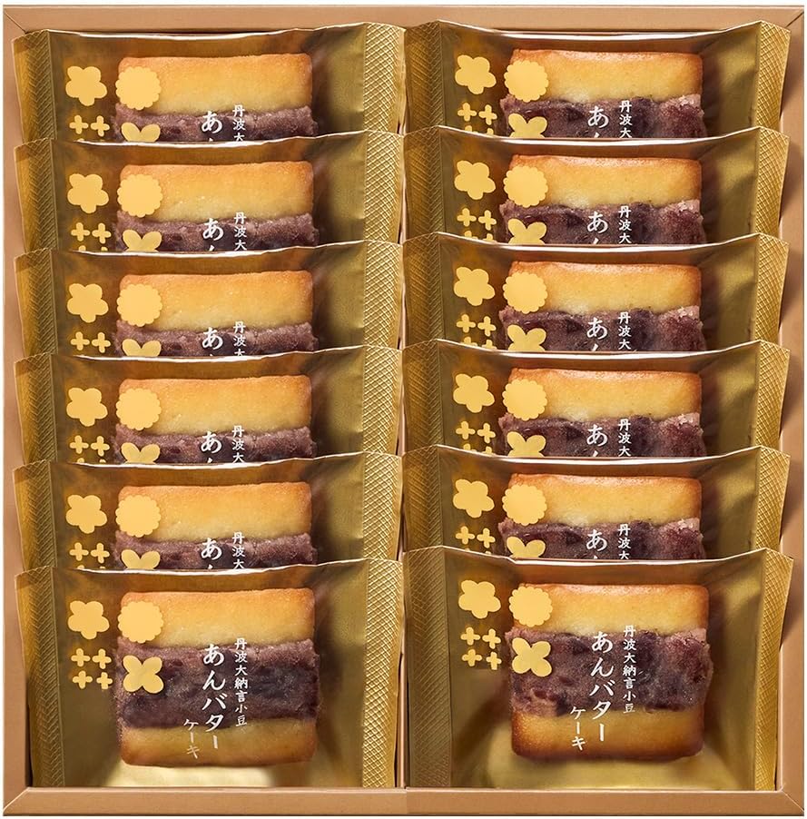Nakajima Daisodo Tamba Dainagon Adzuki Beans, Butter Cake, Sweets, Baked Confectionery, Gift, Gift, Souvenir, Thank You, Return, Home Celebration, Celebration, Souvenir, Serveir, Sweets (Set of 12)