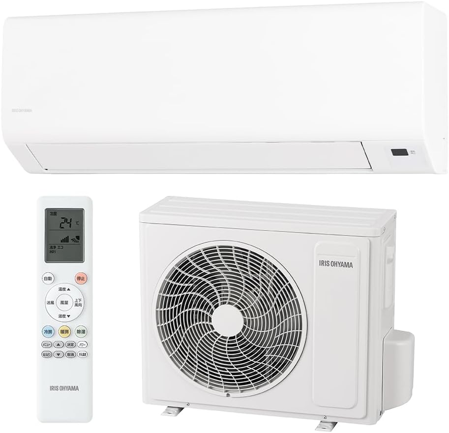 【Standard Installation Fees Included】Iris Ohyama Air Conditioner for 6 Tatami, 2.2 kW, Caring Eco, Energy-Saving, Sleep Mode, Dehumidification Mode, On/Off Timer, Automatic Up/Down and Right/Left