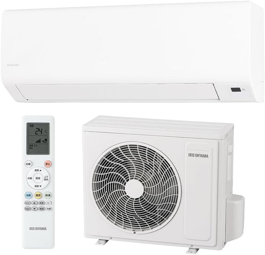 【Standard Installation Fees Included】Iris Ohyama Air Conditioner for 6 Tatami, 2.2 kW, Caring Eco, Energy-Saving, Sleep Mode, Dehumidification Mode, On/Off Timer, Automatic Up/Down and Right/Left