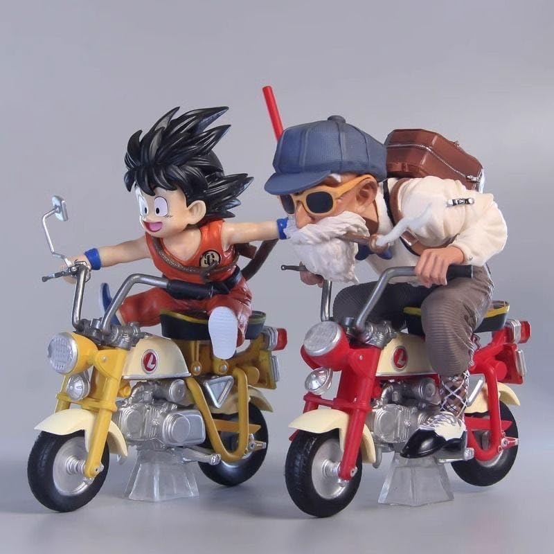Set of 2 Dragonball Figures Son Goku and Turtle Sennin Bike, 5.1 inches (13 cm), No Box, Cartoon, Surroundings, Kids, Gift, Commemorative, Lucky Bag, Event, Decoration, Moe Goods, Stylish, Children's