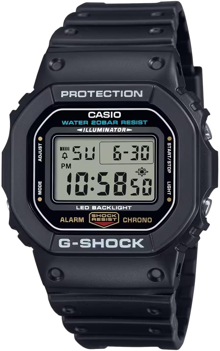 Casio DW-5600UE-1 Men's Wristwatch, Black, Black, Strap