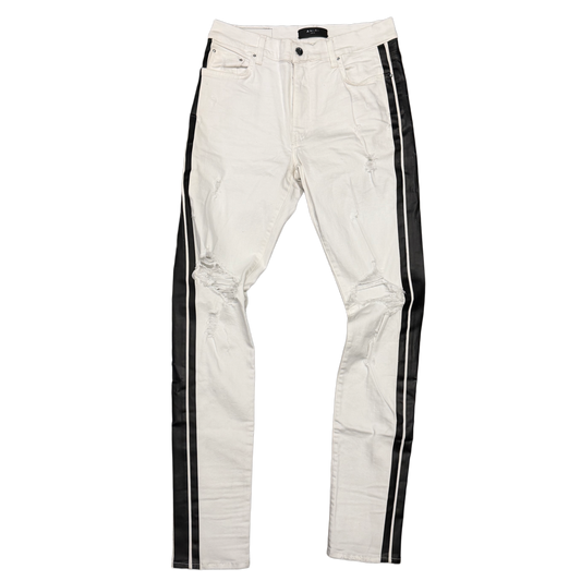 AMIRI 'WHITE' BLACK TRACK JEANS