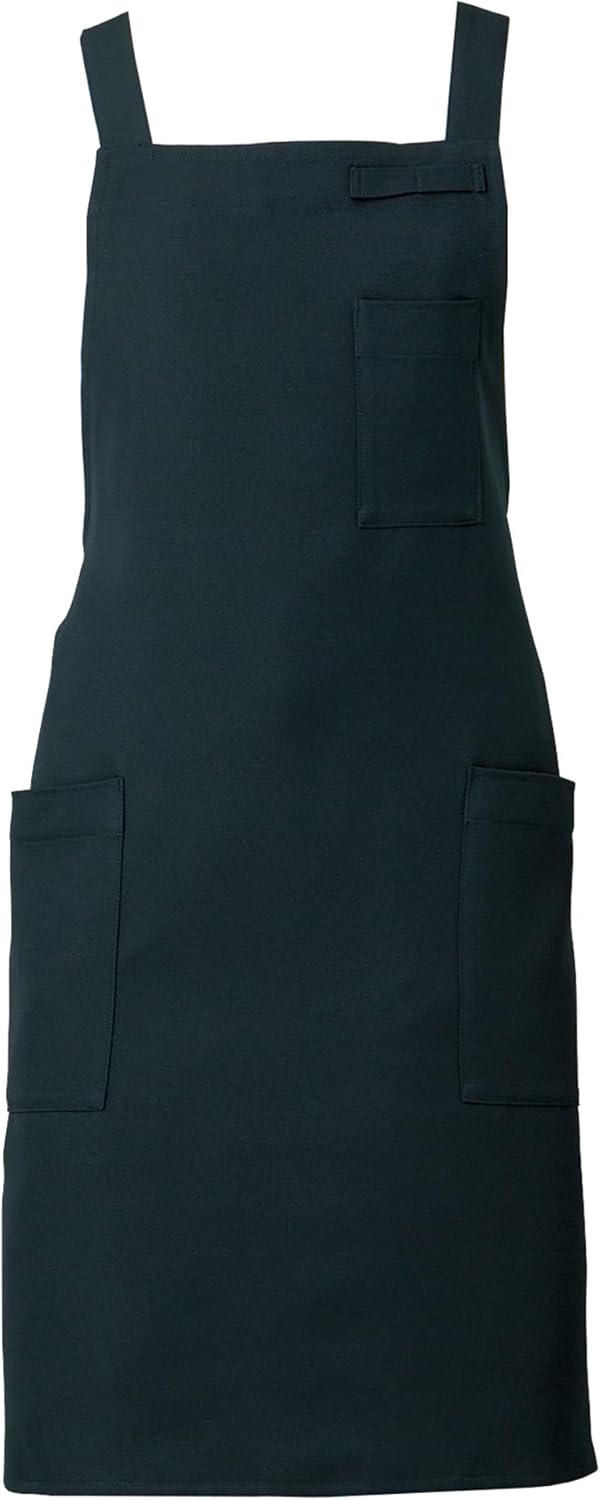 [アルベ] 胸当エプロン エプロン 胸当て X型 たすき掛け 汚れにくい [高耐久/耐塩素/はつ油/制電] 全9色 ポケット豊富 肩紐ずれ防止 飲食 スーパー サービス イベント 制服 衣裳 T8090