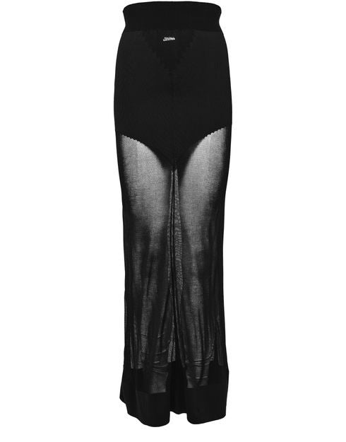 JEAN PAUL GAULTIER ビスコースニット製 ロングスカート - Image 1