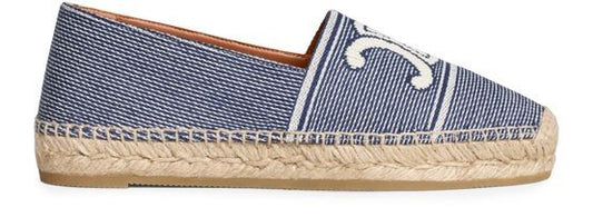 Les espadrilles Celine in striped textile with Triomphe - Image 1