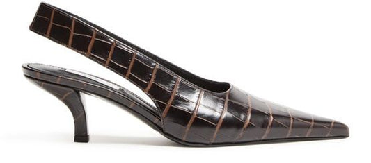 TOTEME Classic croco embossed slingbacks - Image 1