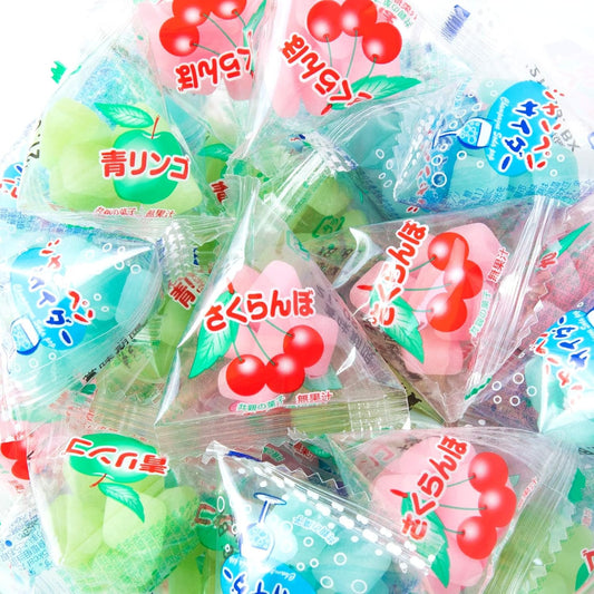 Mai Gum Kobo Sakuranbo Mochi (3 Assorted Types / Bottled / 500g / Approximately 66 pieces) Snack Gummies Commercial Use Individually Wrapped Sakuranbo Mochi Yoshimatsu