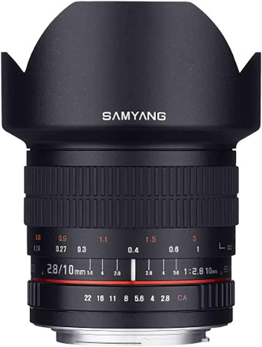 Samyang 10mm F2.8 ED AS NCS CS Super Wide Angle Lens for Canon EF-S Type Canon DSLR Camera (SY10M-C)