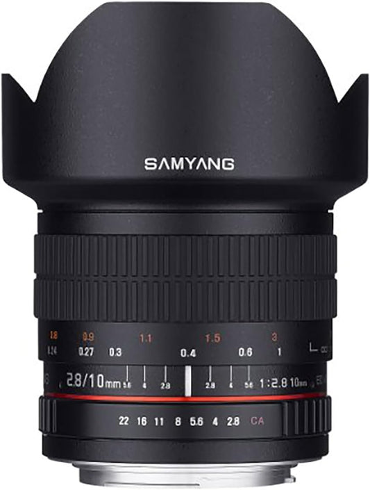 Samyang 10mm F2.8 ED AS NCS CS Super Wide Angle Lens for Canon EF-S Type Canon DSLR Camera (SY10M-C)