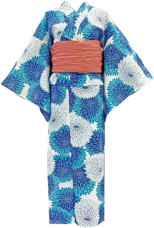 Kyoto Kimono Yuzen Women's Yukata Waistband Set of 2 Modern Retro Cotton Summer Kimono