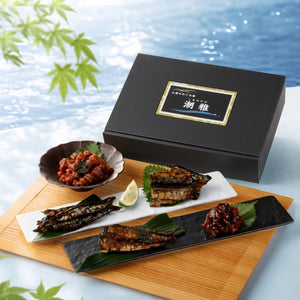 Megumian Yamashi Chioya Tuna, Soup Boiled Menta Eishi Sama, Shishamo, Preserved Soup, Rice Companion, Sake Snack Gift, Snack Set, Midway Gift, Summer Gift, Cosmetic Box, Food Present