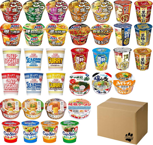 Popular Cup Noodles, Assorted, Random 12 Types, 12 Servings, Random Set, For Emergency Meals and Stocking, Instant Ramen, Can Be Storeed at Room Temperature