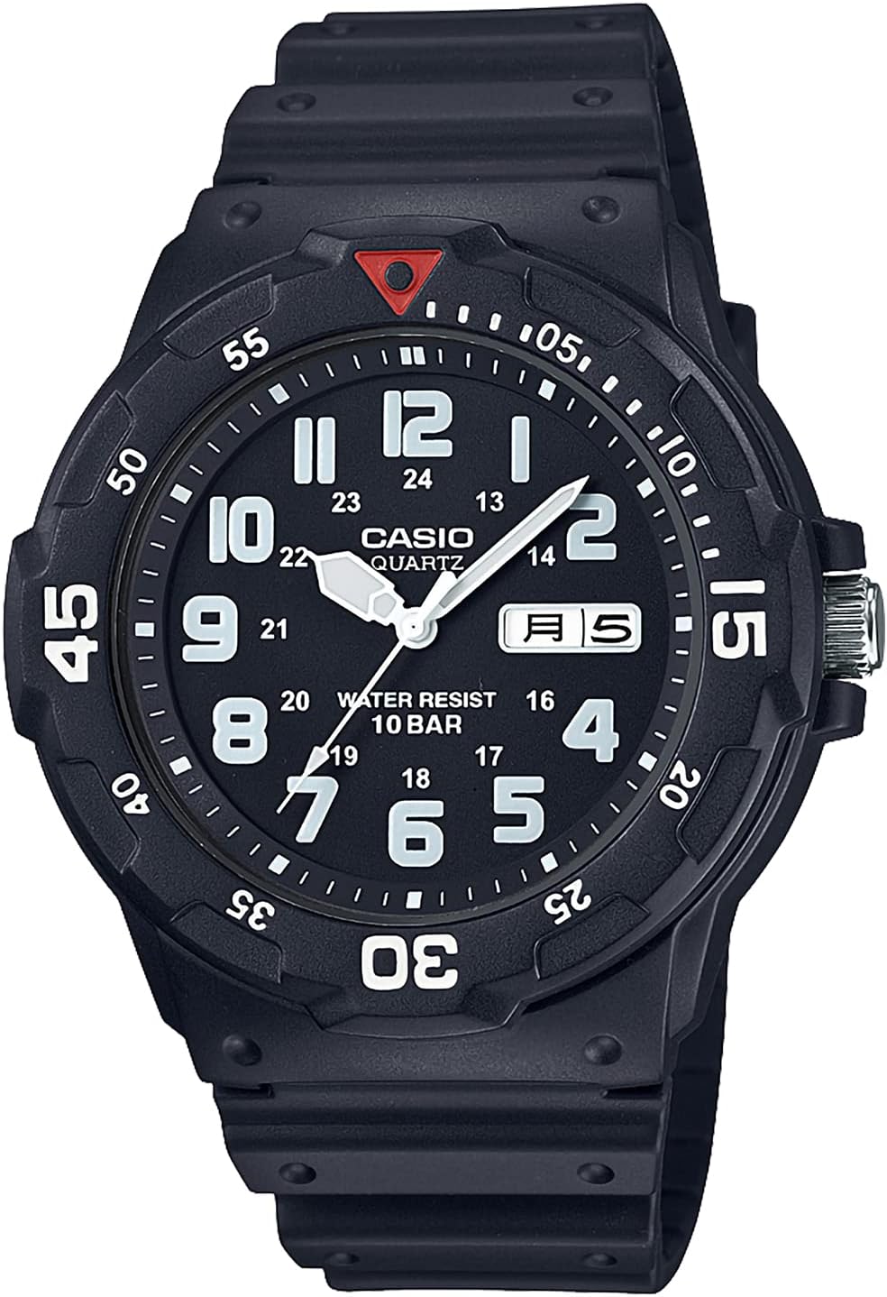 Casio Watch, Collection, Analog Resin, Black (Date/Day), Newest model