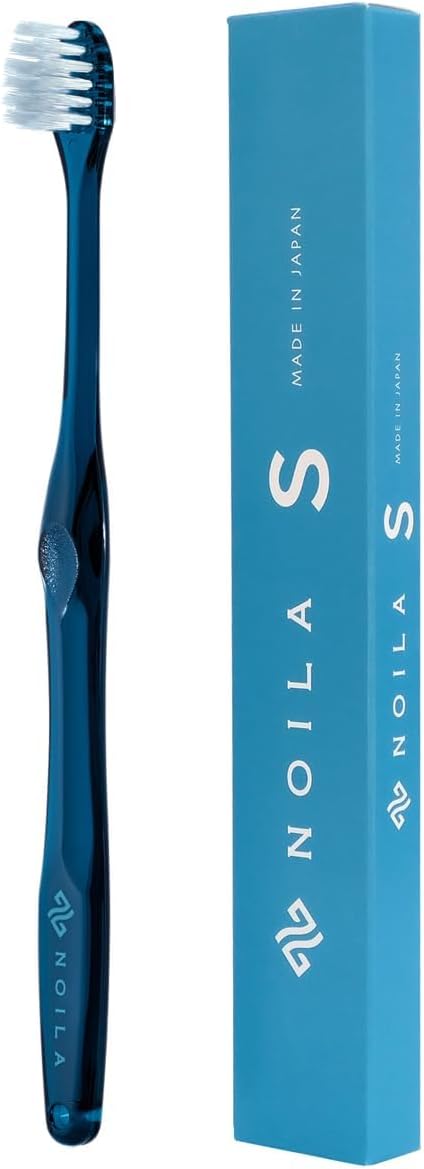 [Official] NOILA-S Toothbrush Made by a Teeth Making Company, Adult Premium Clear Navy, Ultra Fine Bristle, Ultra Small Head, Made in Japan, Jointly Developed by a Dental Laboratory and Dentist