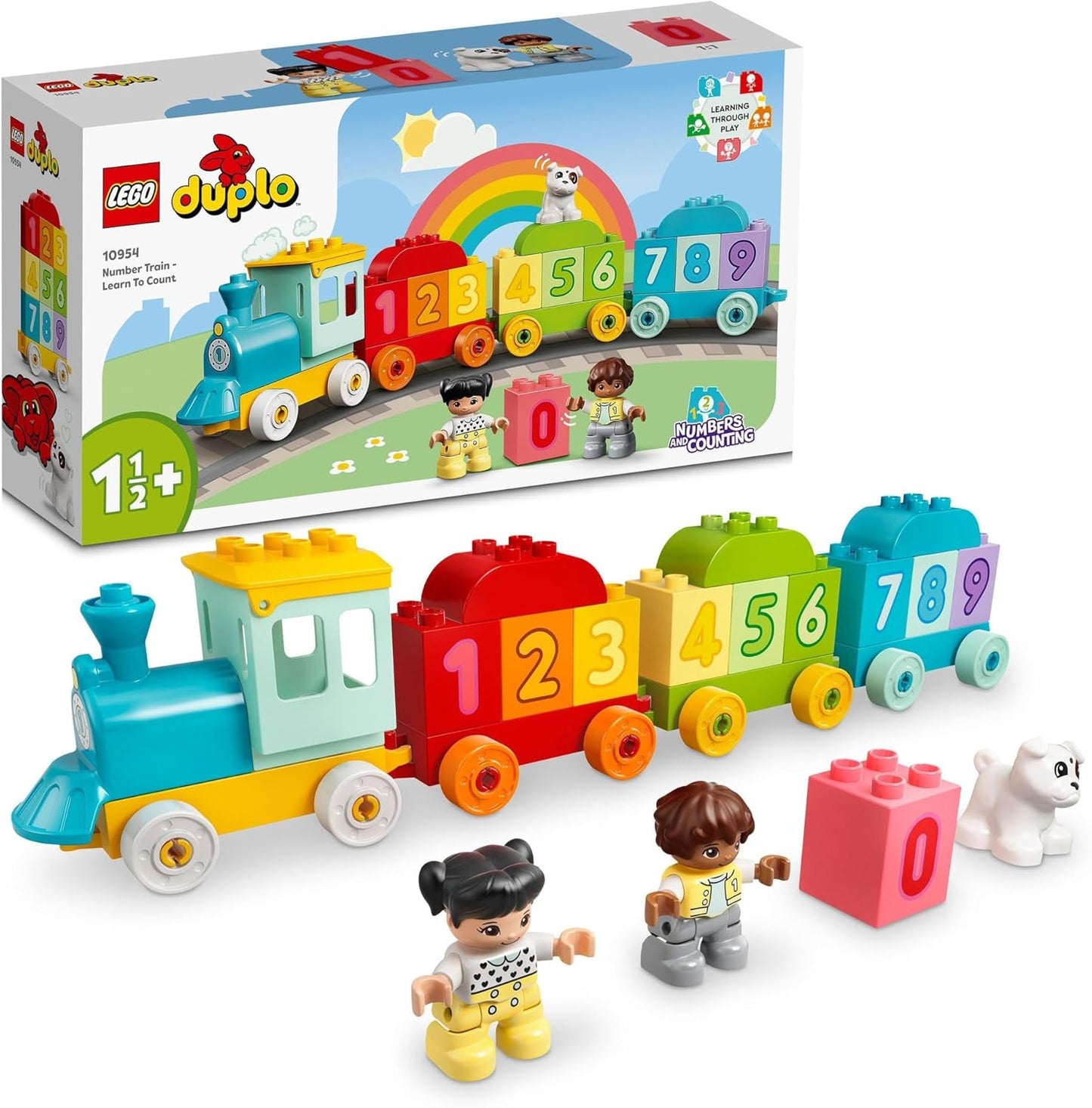 LEGO DUPLO 10954 10954 Toy Blocks, Present, Toddler, Baby, Train, STEM Educational Vehicle, For Boys, Girls, Ages 1 and 5