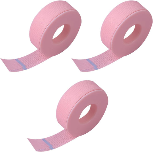Eyelash Perm Tape (3 Rolls) for Eyelash Extensions, Eyelid Fixing Tape, Matsueku Eyelash Extensions Tape, Protective Tape, Breathable Non-Woven Fabric Adhesive Tape, Breathable, Eye Protection Tape