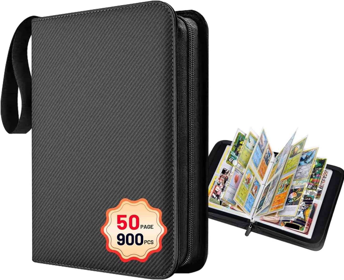50 Pages 900 Card Binder Card File Card Holder Trading Card Files Trading Card Holder Trading Card Holder Trading Card Binder Trading Card Binder Pokémon Card Case Card File Card File 9 Pocket Card