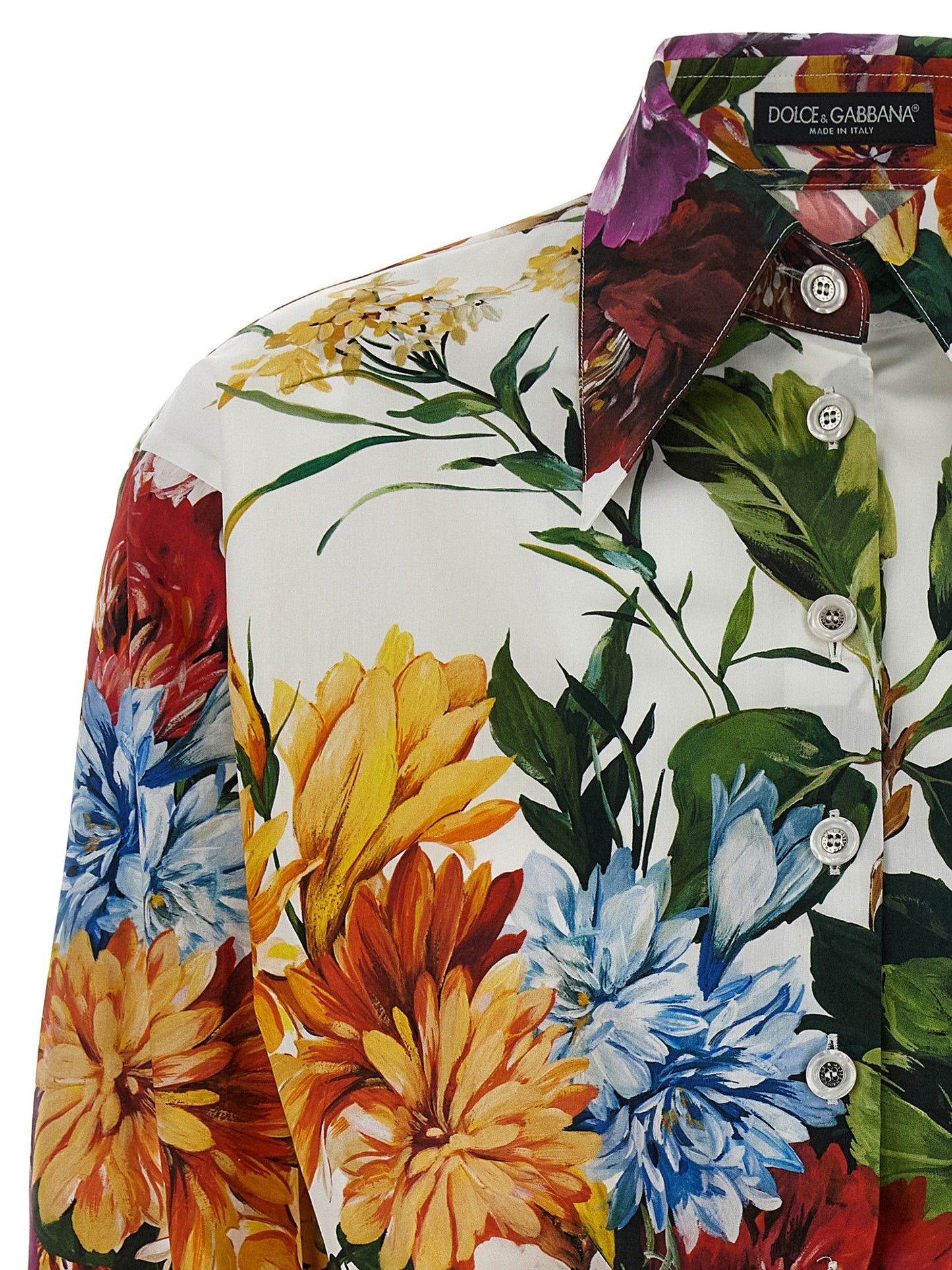Dolce  Gabbana ドルチェ＆ガッバーナの花の作物シャツ - Image 1