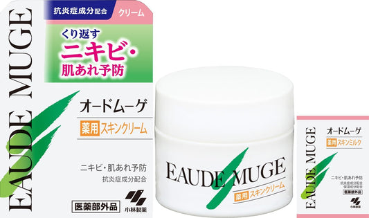 [Official] Eau De Mugue Medicated Skin Cream, 1.4 oz (40 g), Eau De Mugue Series for Prevention of Repetitive Acne and Skin Roughness, Formulated with Anti-Inflammatory Ingredients, Quasi-Drug,