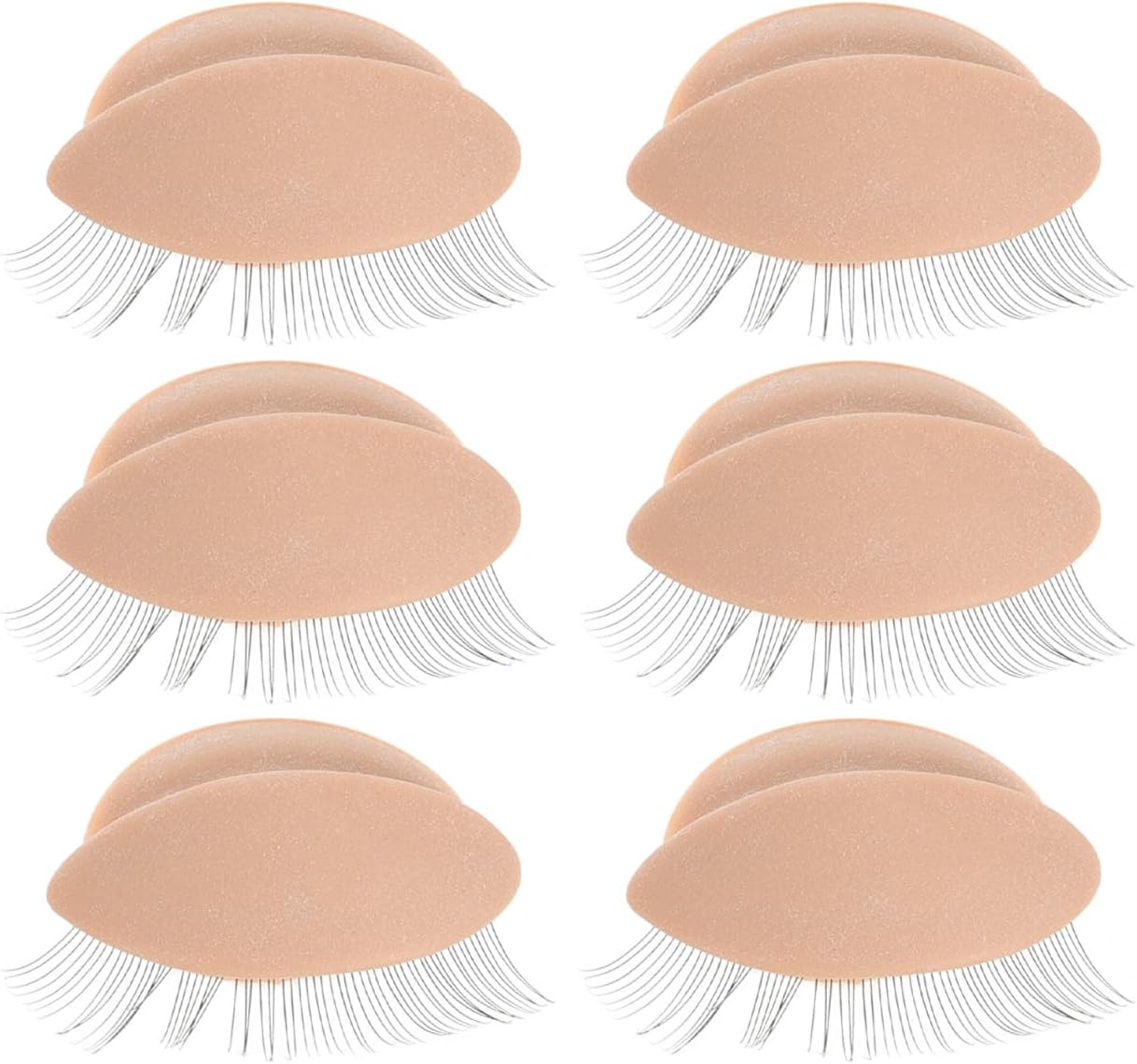 Healvian 3 Pairs Eyelash Practice Module Practice Eyelash Extensions Eyelash Extensions for Eyelids Lashes Practice Replacement Eyelashes with Eyelids Replacement Eyelashes Mannequin Head