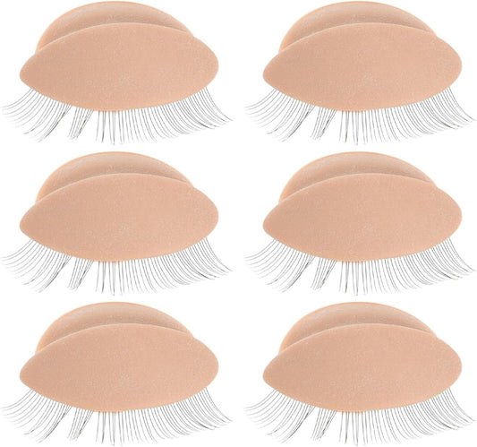 Healvian 3 Pairs Eyelash Practice Module Practice Eyelash Extensions Eyelash Extensions for Eyelids Lashes Practice Replacement Eyelashes with Eyelids Replacement Eyelashes Mannequin Head