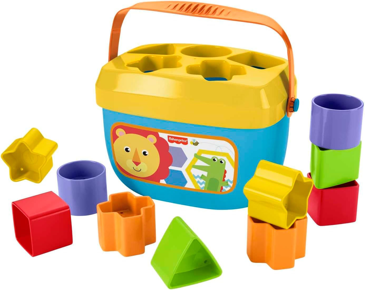 Fisher Price Infant FFC84 My First Blocks, Rainforest, 6 Months and Up, Baby Toy, Educational Toy, Block Set, Matching