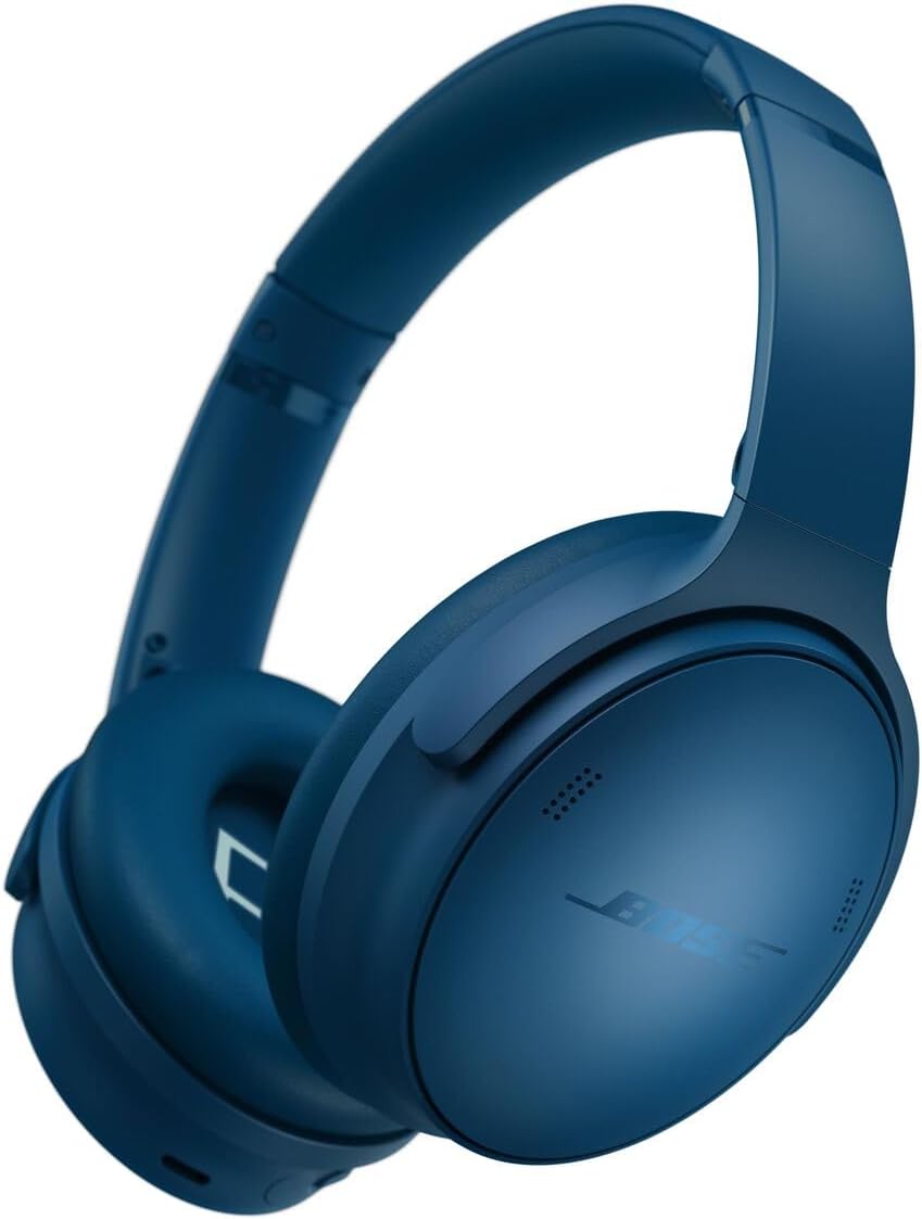 Bose QuietComfort Headphones LE Fully Wireless Headphones, Noise Cancelling, Bluetooth Connectivity with Microphone, Up to 24 Hours Playtime, Fast Charging, Twilight Blue