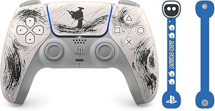 【純正品】DualSense ワイヤレスコントローラー "Ghost of Yōtei" ブラック リミテッドエディション(CFI-ZCT1JZ8) 【Amazon.co.jp限定】 アストロボットデザイン コードホルダー 付