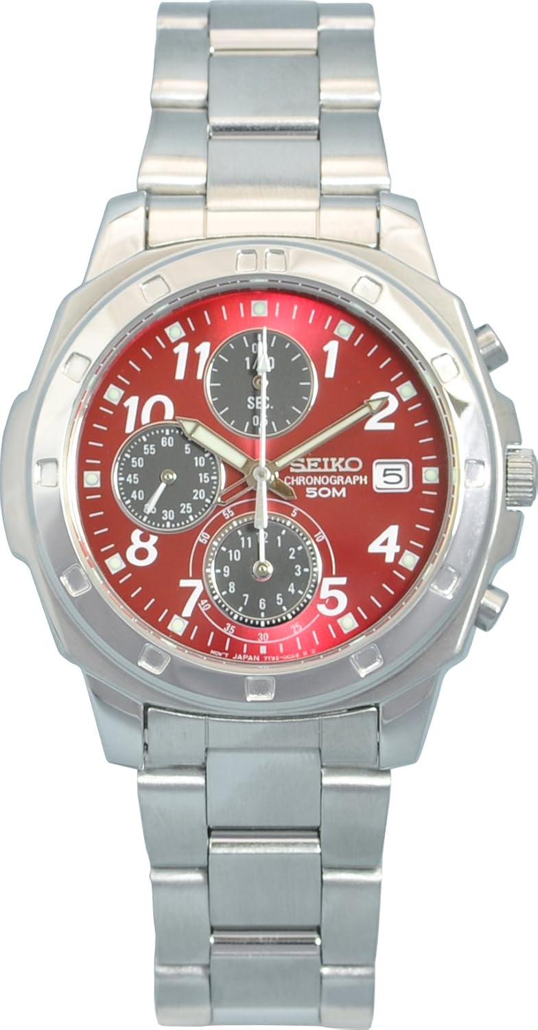 Seiko import Red SND495P mens SEIKO watch imports overseas models
