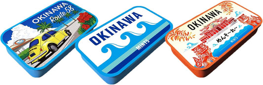 Mint Tablet, Mint Can (Shori Castle/Route 58/Wave), Okinawa Limited Edition, OKINAWA, Set of 3, Refreshing Sweets, Made in Okinawa Prefecture, NEXT Yura Prefecture, Okinawa Prefecture, Souvenir