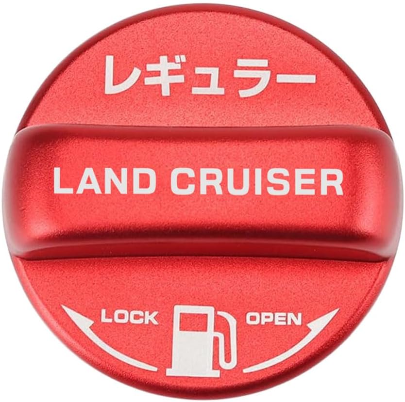 Toyota New Land Cruiser 250 Series Fuel Cap Cover Fuel Cap Cover Aluminum Cover Fuel Cap Regular Specifications 1 Piece Set (Red)