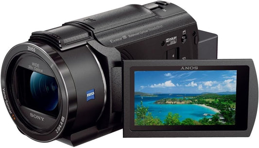 SONY FDR-AX45A B 4K Camcorder, Handycam, 2022 Model, Black, with Built-in 64GB Memory, 20x Optical Zoom, Balanced Optical SteadyShot