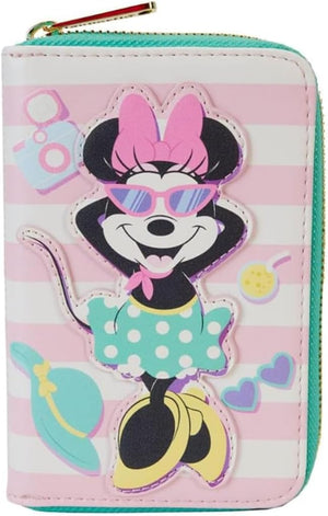 Disney by Loungefly Minnie Mouse Vacation Style Purse, Black, Zip on the